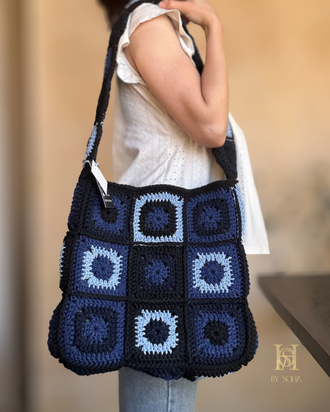 حقيبة بمربعات الجراني Granny square bag - الصورة 11
