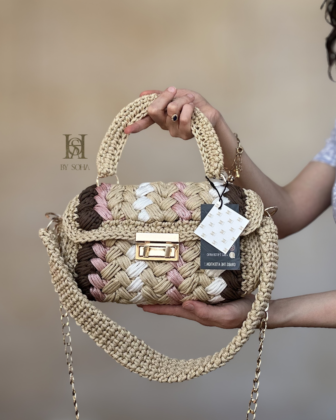 Latte Braid Bag شنطة جدائل اللاتيه